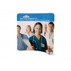 8ft Curve Tension Fabric Trade Show Display 8ft Curve Tension Fabric Trade Show Display